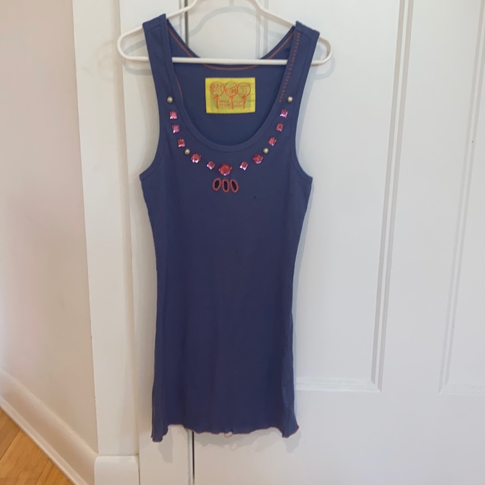 Free People XS purple beaded tank